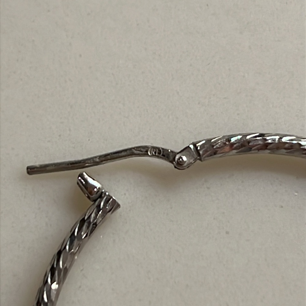 Ralph Lauren 925 100% Sterling Silver Hoop Earrings - Picture 4 of 5